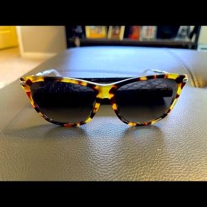 Gucci Havana sunglasses with silver bamboo arms